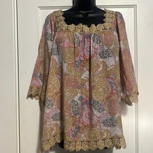 Zac & Rachel Women’s Boho Top XL